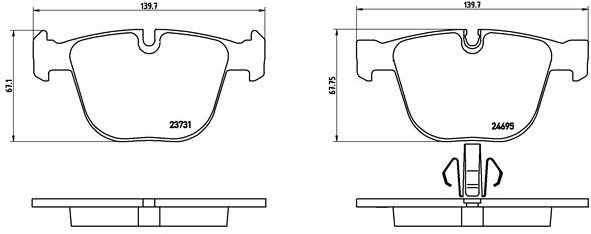 BREMBO Sada brzdových destiček P 06 053
