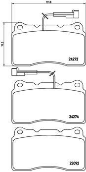 BREMBO Sada brzdových destiček P 23 098