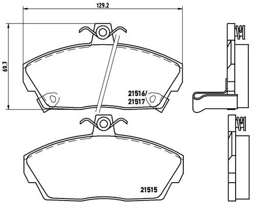 BREMBO Sada brzdových destiček P 28 020