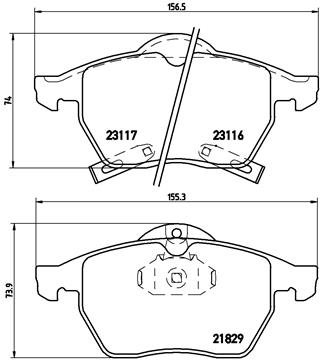 BREMBO Sada brzdových destiček P 59 029