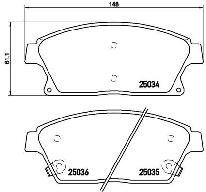 BREMBO Sada brzdových destiček P 59 077X