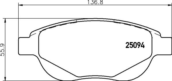 BREMBO Sada brzdových destiček P 61 137