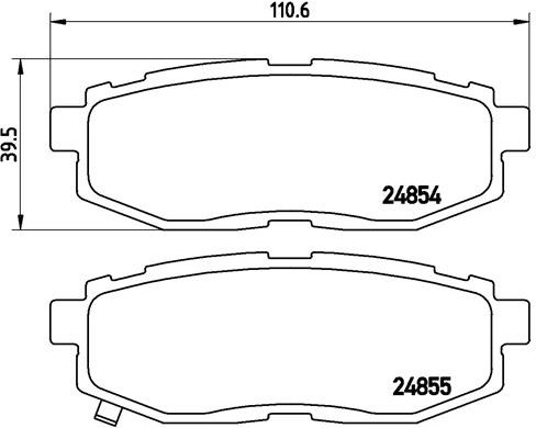 BREMBO Sada brzdových destiček P 78 018