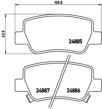 BREMBO Sada brzdových destiček P 83 112