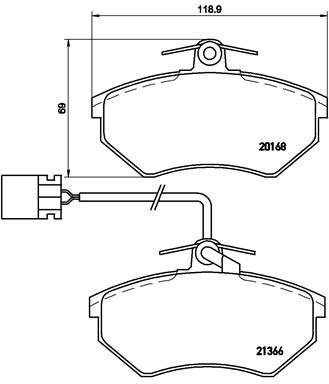 BREMBO Sada brzdových destiček P 85 034