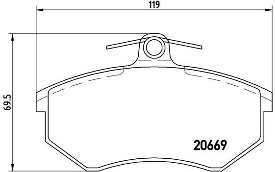BREMBO Sada brzdových destiček P 85 093