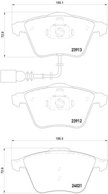 BREMBO Sada brzdových destiček P 85 129X