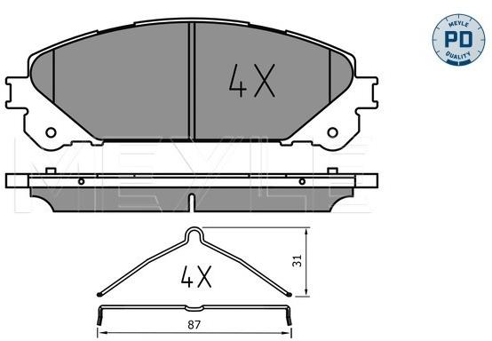 MEYLE Brzdové destičky 025 244 5218/PD