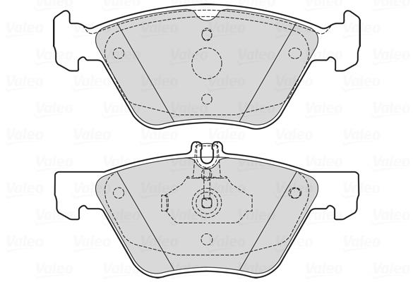 VALEO Brzdové destičky 601729