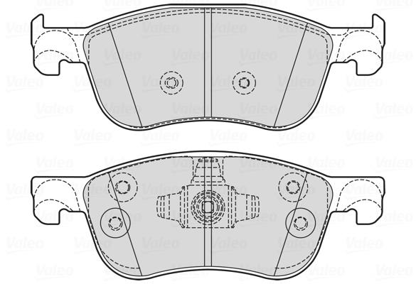 VALEO Brzdové destičky 601756