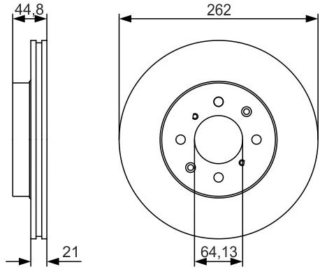 BOSCH brzdový kotouč 0 986 479 R80, sada 2 ks, sada 2 ks