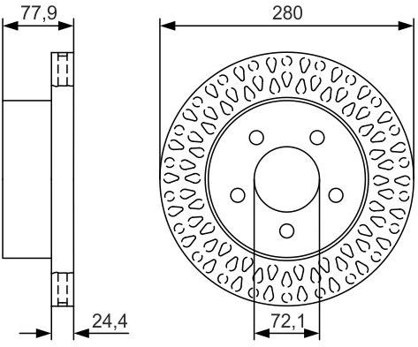 BOSCH brzdový kotouč 0 986 479 U00, sada 2 ks, sada 2 ks