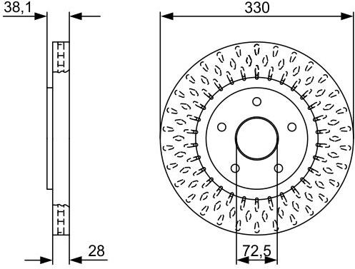 BOSCH brzdový kotouč 0 986 479 V85, sada 2 ks, sada 2 ks