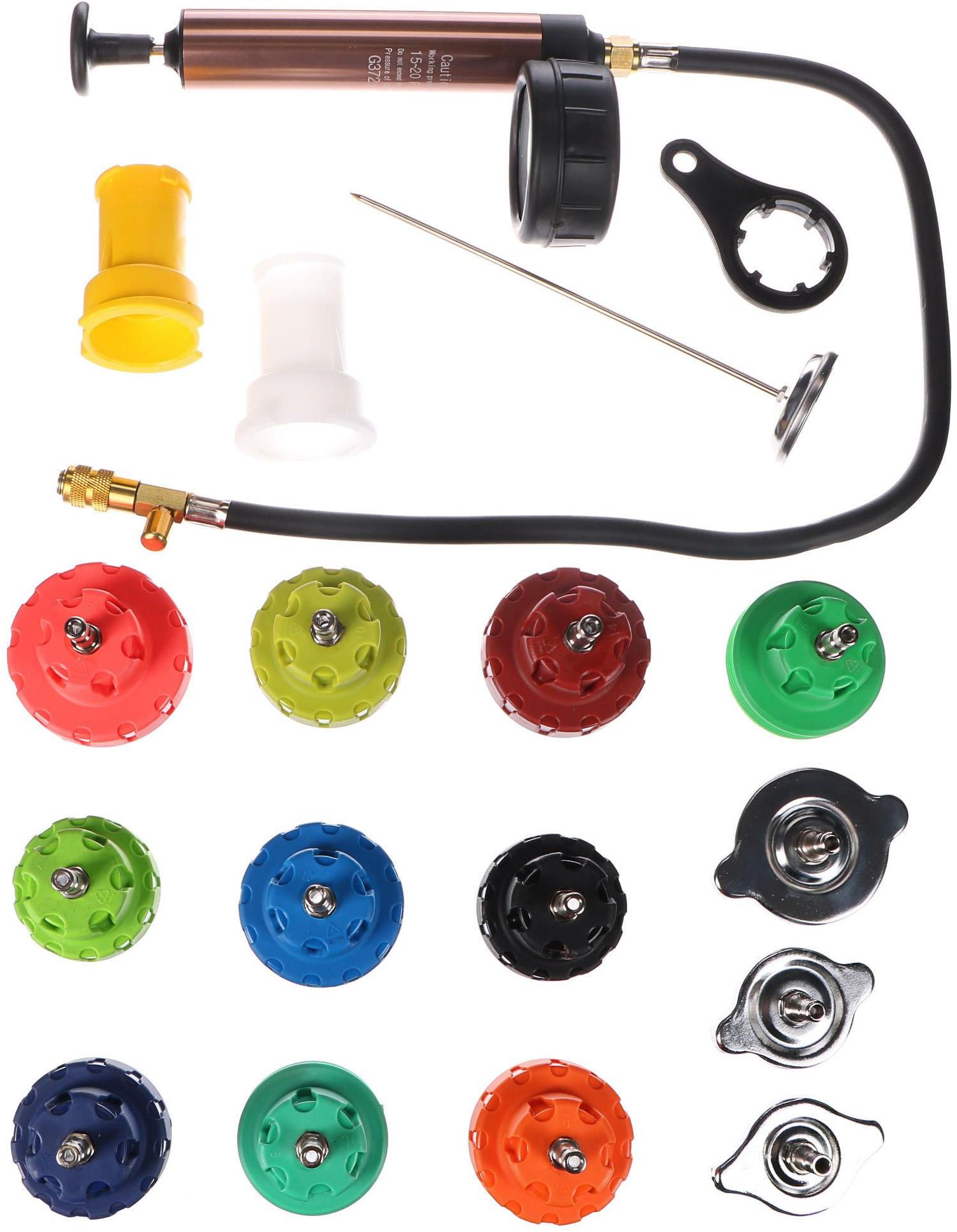 SIXTOL Mechanic Cooling Tester 18, 0-2,5 bar, 18 ks