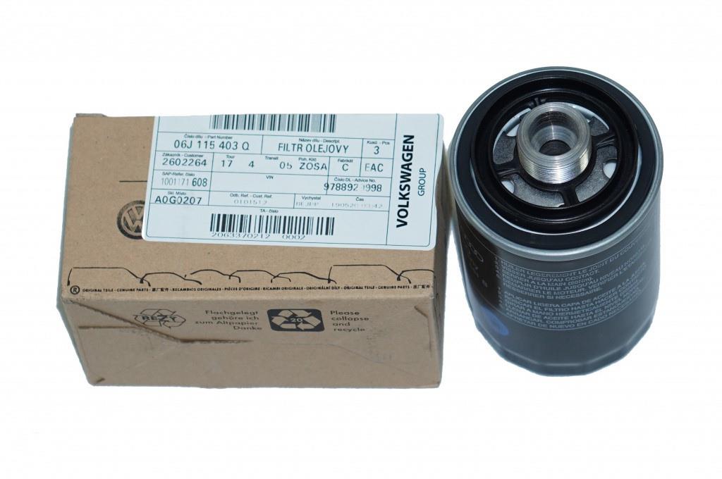 ŠKODA Filtr olejový 06J115403Q, originál