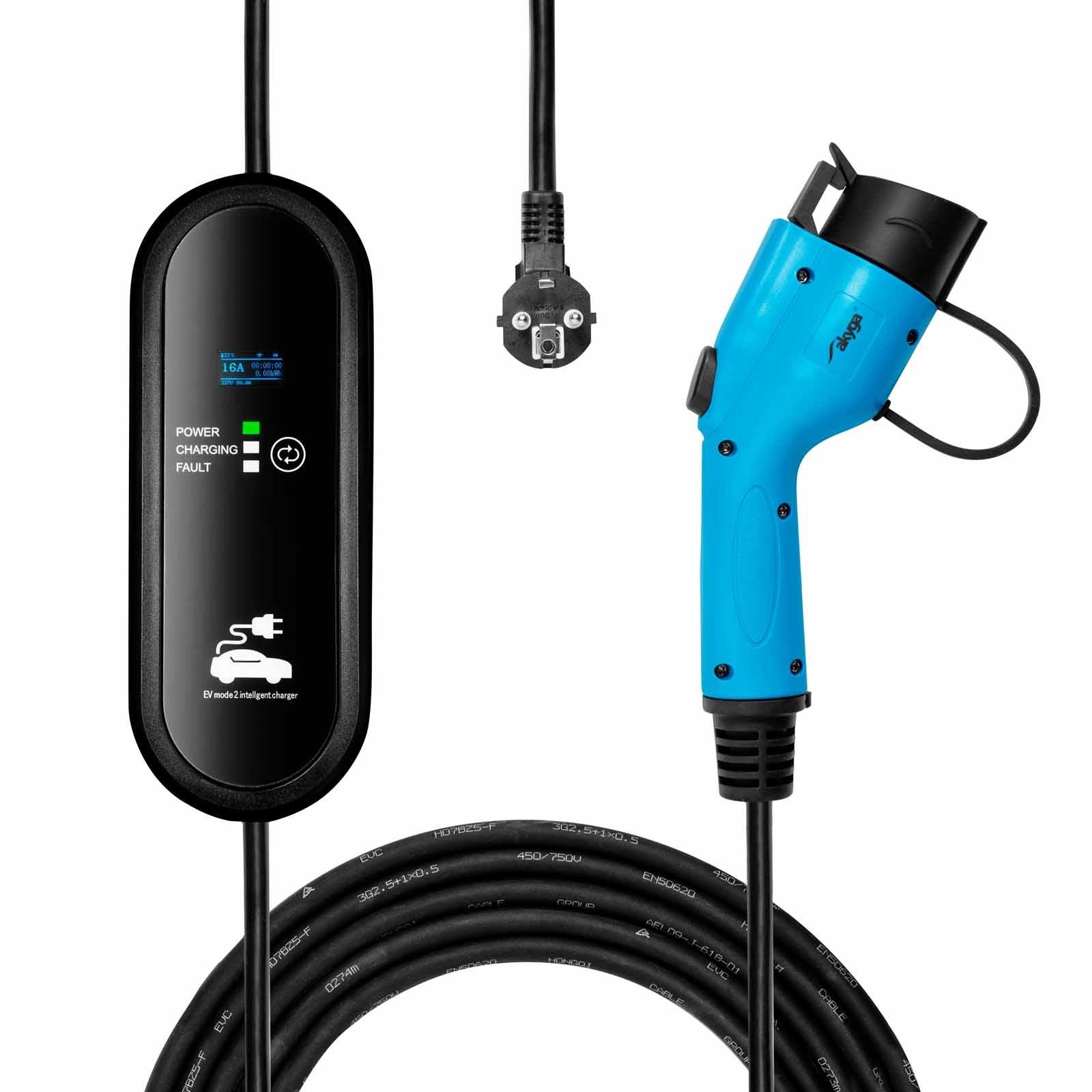 Akyga nabíjecí kabel Typ 1 Control box, 16 A, 3,8 kW, 5 m