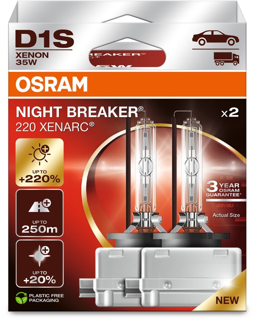 Osram Xenarc D1S Night Breaker +220% Duo Box