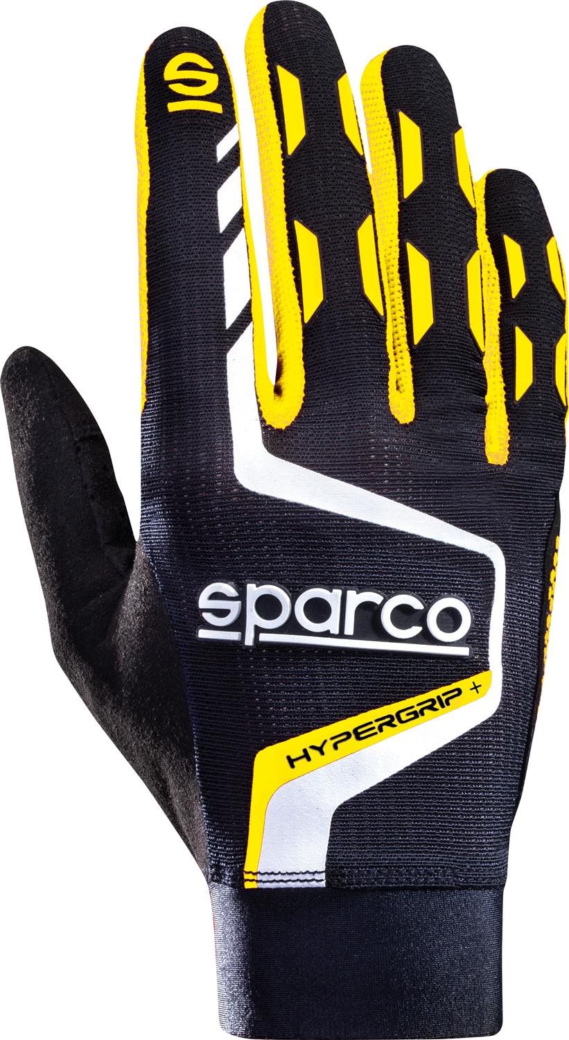 Sparco Hypergrip+ Sim Racing gamingové rukavice, barva černo-žlutá, velikost 9