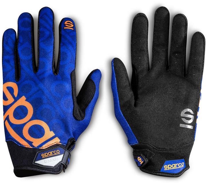 Sparco Meca-3 Rukavice pro mechaniky, barva modro-oranžová, velikost 10
