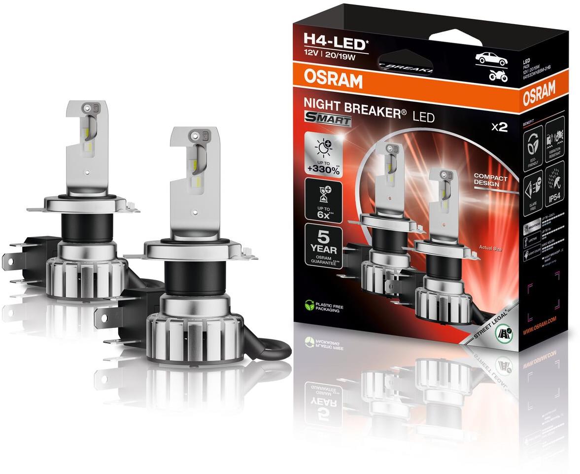 OSRAM NIGHT BREAKER LED SMART H4, +330% více jasu