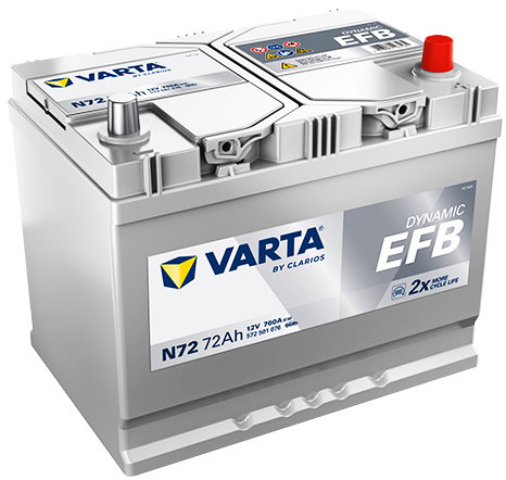 VARTA Blue Dynamic EFB 72Ah, 12V, N72