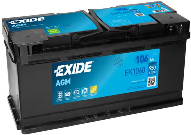 EXIDE START-STOP AGM, 106Ah, 12V, EK1060