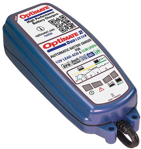 TECMATE nabíječka akumulátorů OPTIMATE 2 DUO TM550, 12V / 12.8, 2A