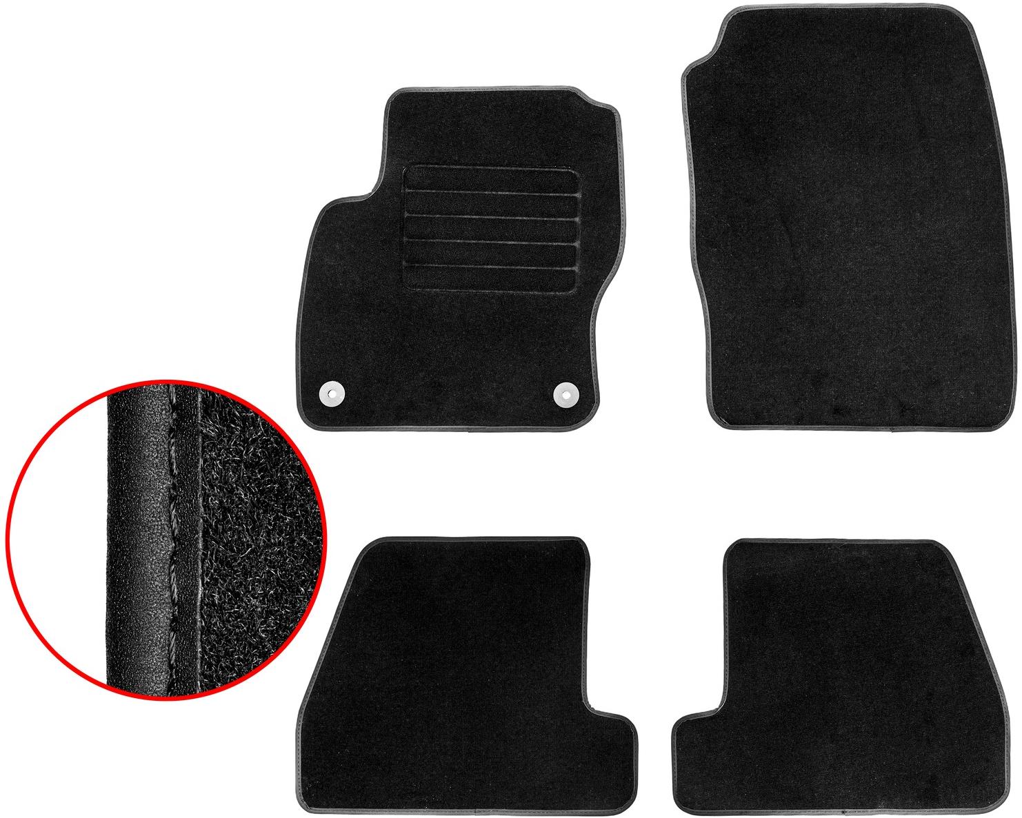 ACI textilní koberečky černé EXCLUSIVE originální fixace (sada 4 ks) pro Ford FOCUS 3/2011-9/2014
