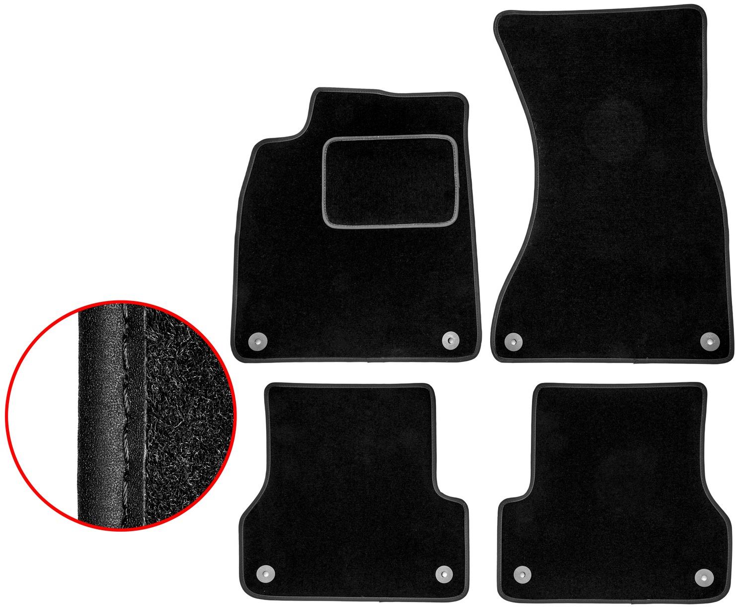 ACI textilní koberečky černé EXCLUSIVE (sada 4 ks) pro Audi A6 4/2011-9/2014