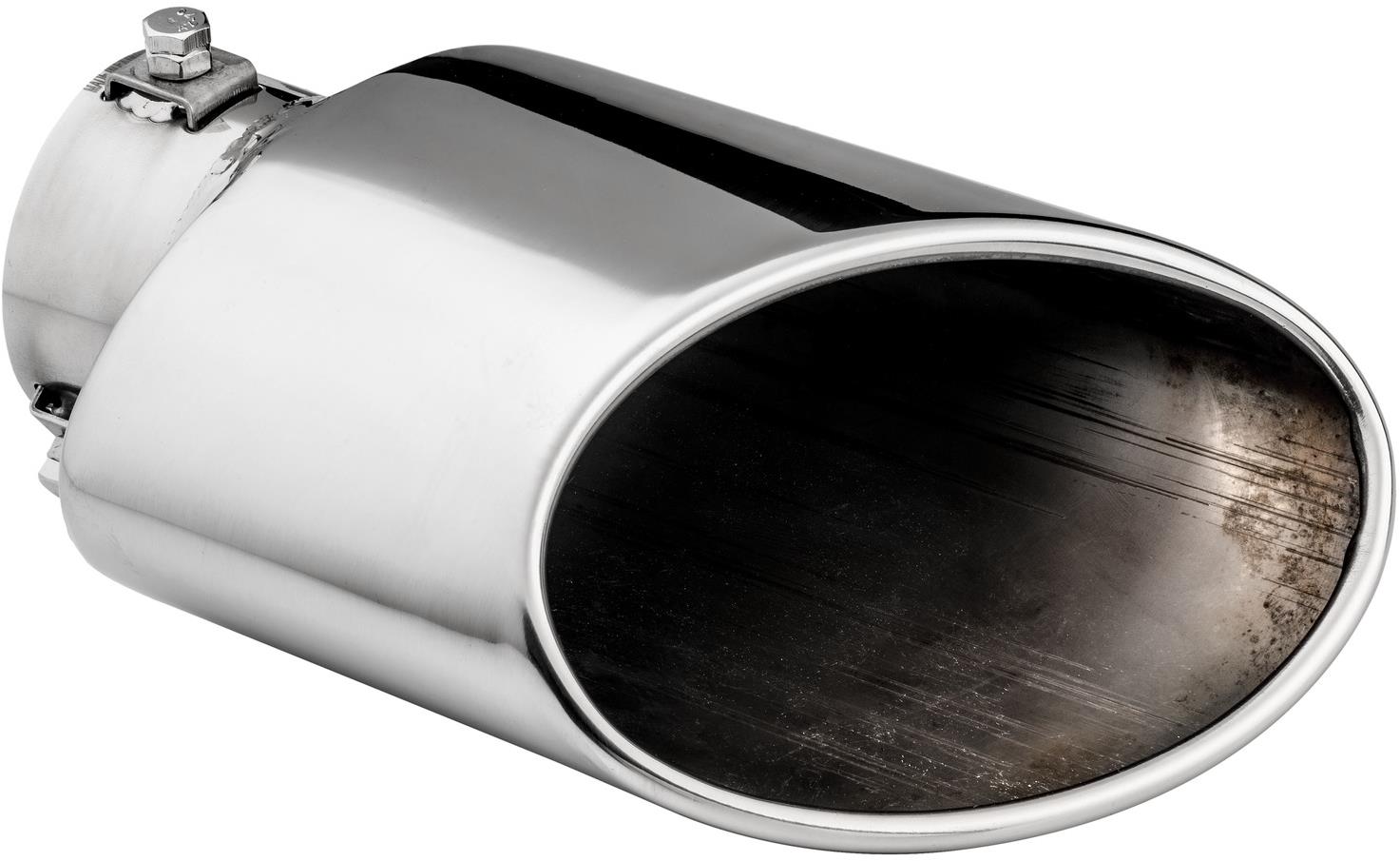 ASSO koncovka výfuku nerezová oválná, vnější průměr 130 × 70 mm, délka 197 mm