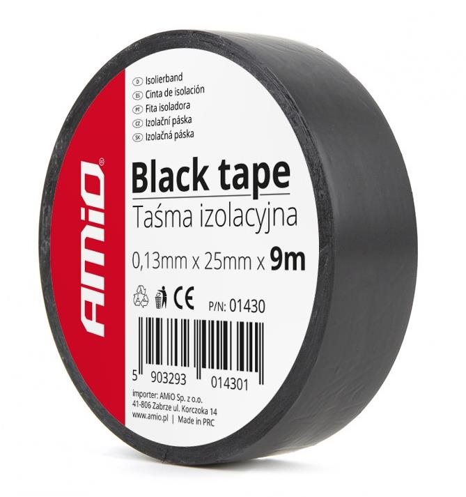 AMIO páska izolační 25 mm × 9 m černá