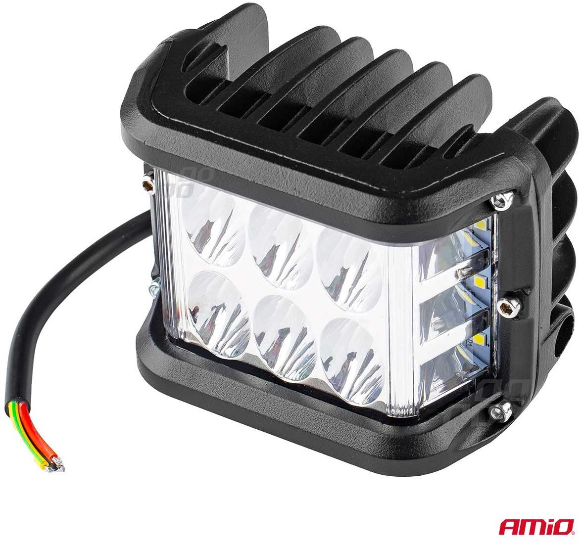 AMIO LED pracovní světlo, napětí 9-36 V, 12 LED 3030, 110 × 75 mm