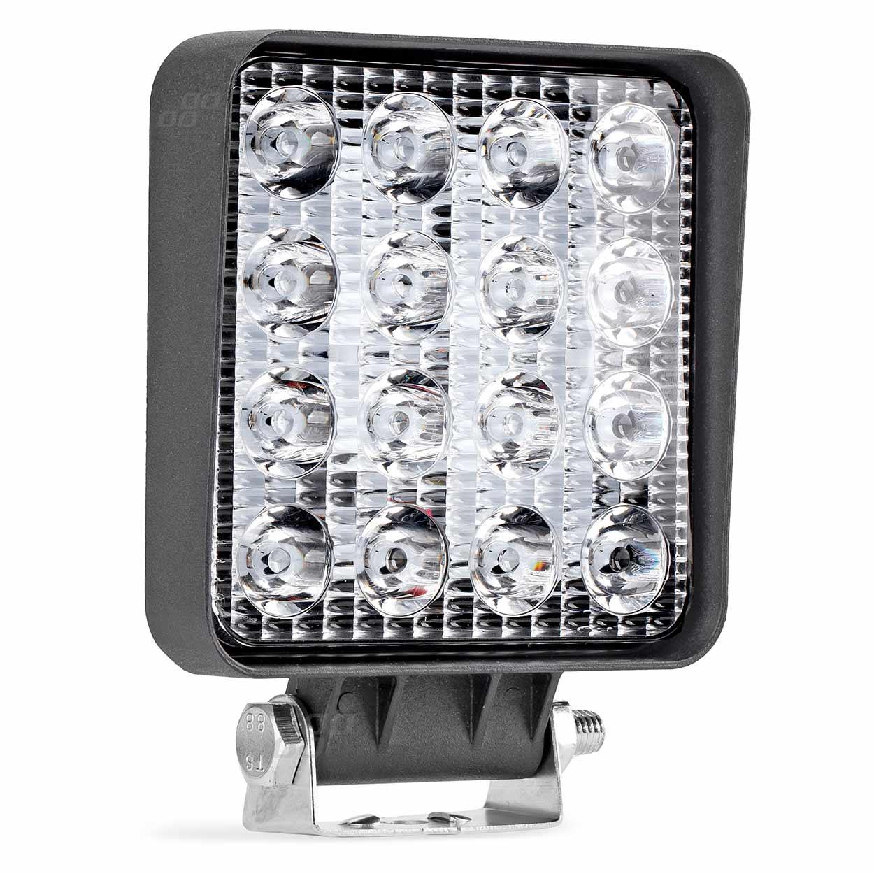 AMIO LED pracovní světlo, napětí 9-36 V, 16 LED 3030, 110 × 110 mm