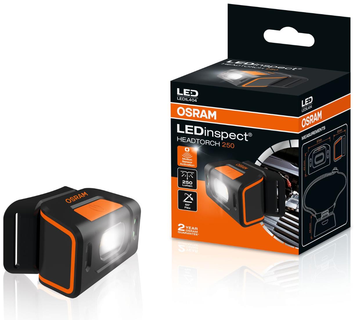 OSRAM LED inspect HEADTORCH250 čelová svítilna se senzorem