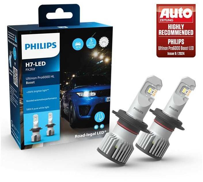 Philips LED žárovka H7 Ultinon Pro6000 HL Boost