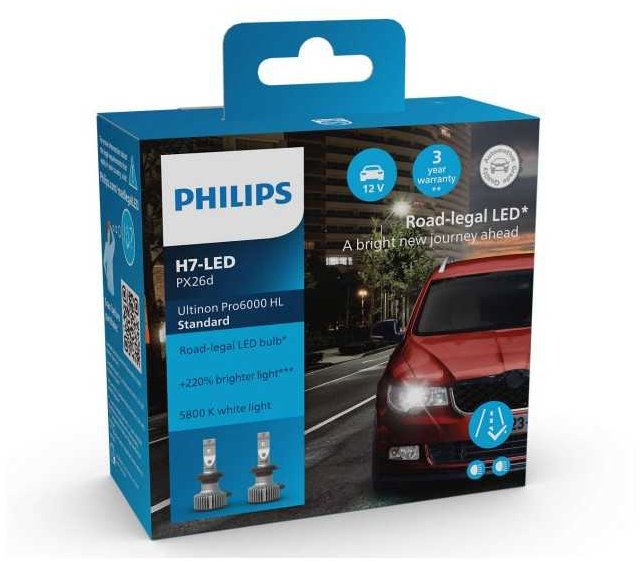 Philips LED žárovka H7 Ultinon Pro6000 HL Standard