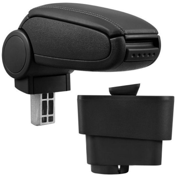 PROTEC Loketní opěrka, Fiat Punto Evo, syntetická kůže, černá 2005 - 2012