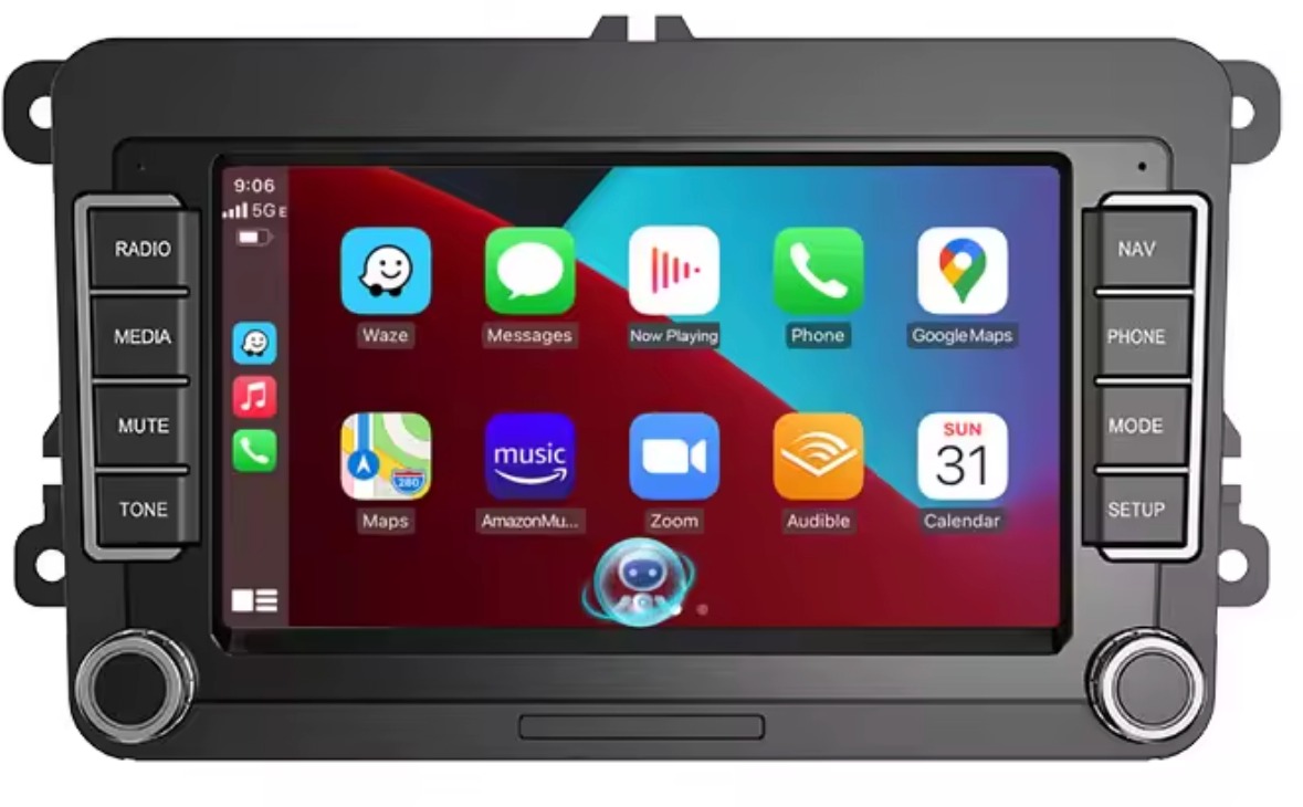 Essgoo Autorádio Volkswagen, Škoda, Seat s Apple CarPlay a Android Auto