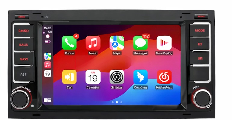 OSSURET 8 GB CarPlay Autorádio Volkswagen Touareg, Transporter T5 Multivan, Android Auto, Handsfree