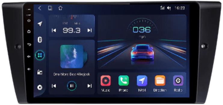 Ossuret 2GB RAM ANDROID Autorádio BMW 3. Série E90 E91 E92 E93 Android 14.0 WIFI, GPS, USB