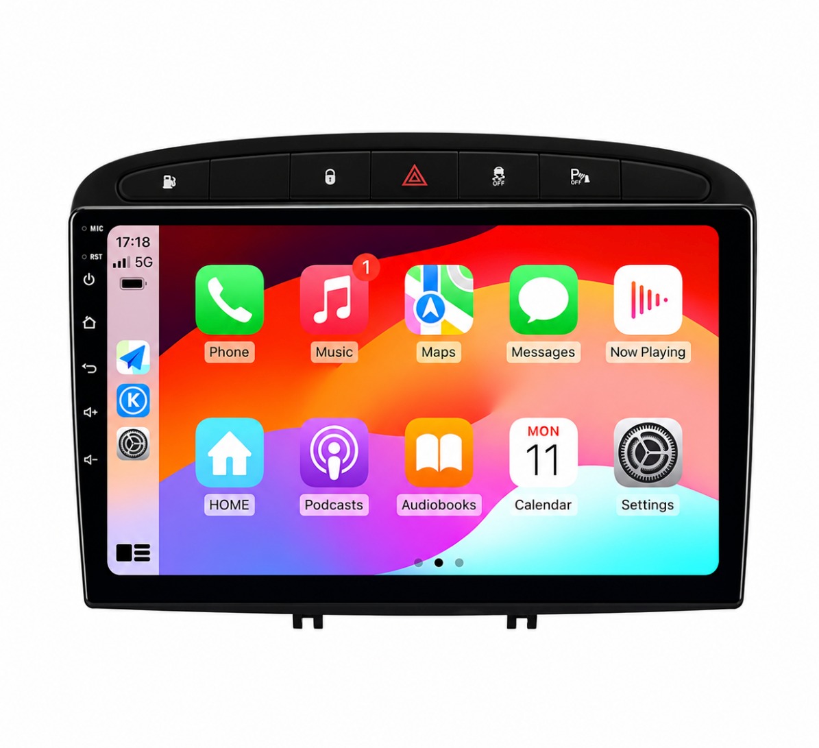 Ossuret Autorádio Peugeot 308, 408 2010 - 2020 s CarPlay, Android Auto, GPS, rámeček