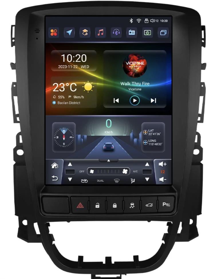 Ossuret 2Din Autorádio Opel Astra J 2009+2015 CarPlay, Android Auto, GPS Navigace