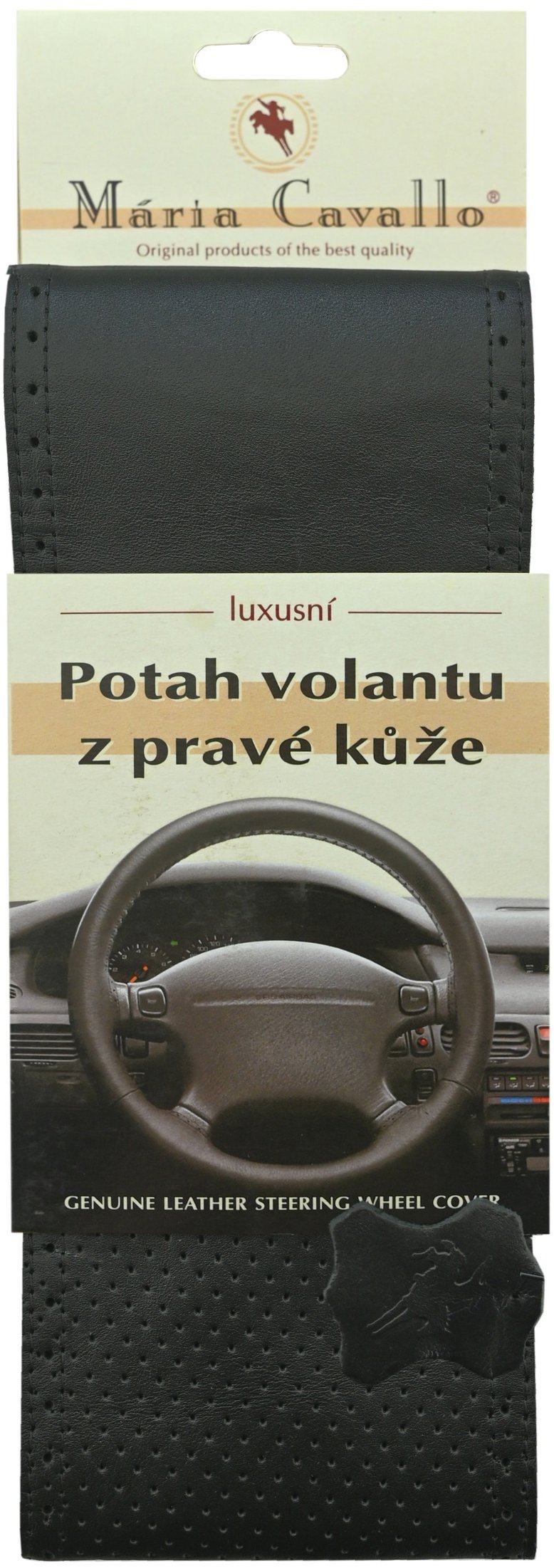 Compass Potah volantu omotávací z pravé kůže A černý PERFO