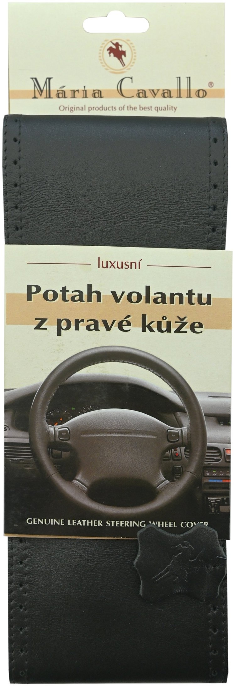 Compass Potah volantu omotávací z pravé kůže A černý