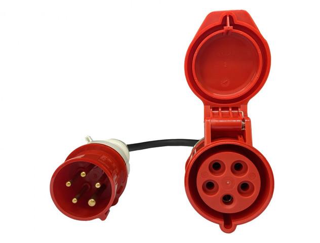 EV EXPERT Adaptér z 16A CEE 5-kolík průmyslové zásuvky samce na zásuvku 32A CEE 5-kolík