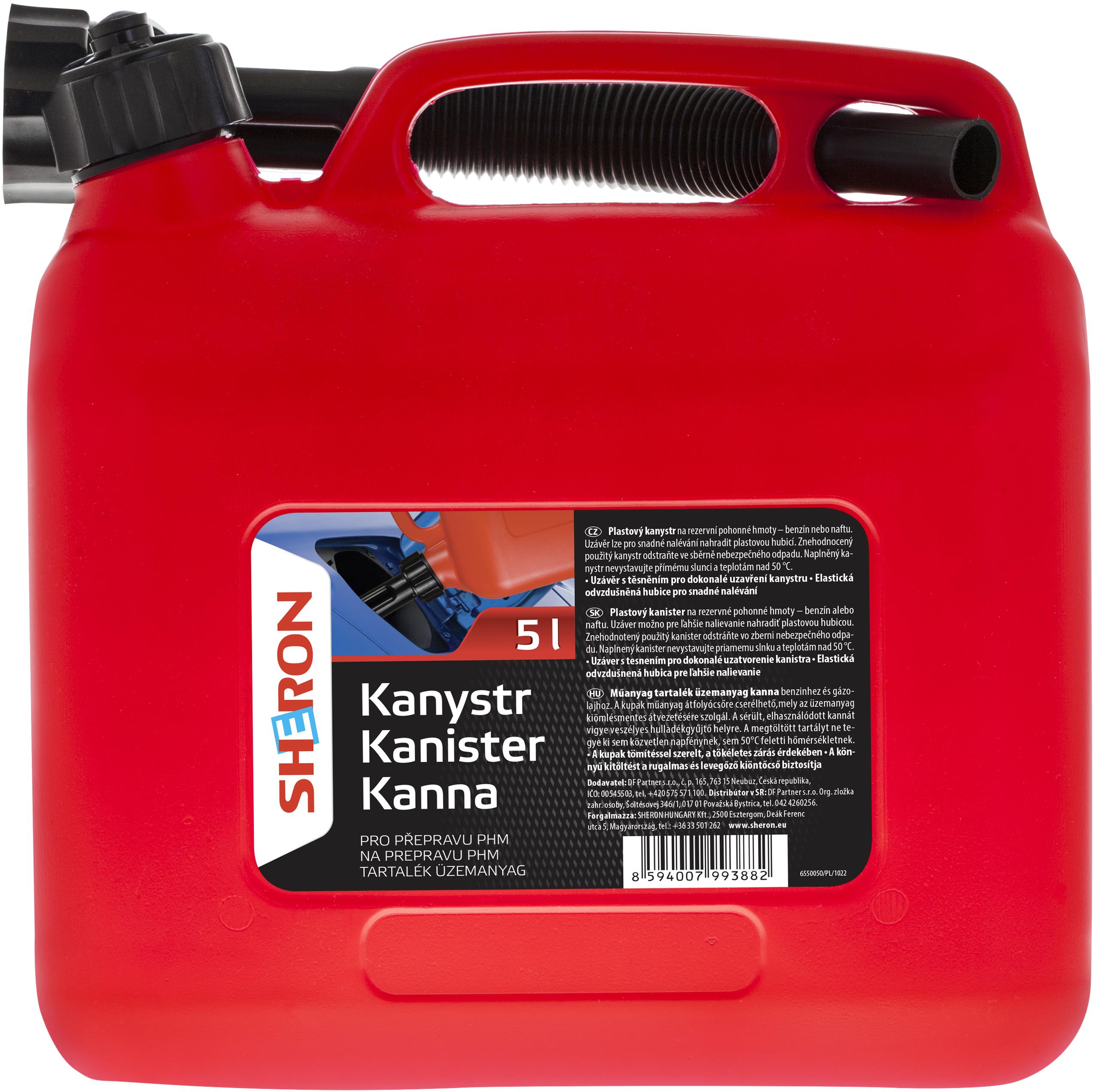 SHERON Kanystr na PHM 5 l červený