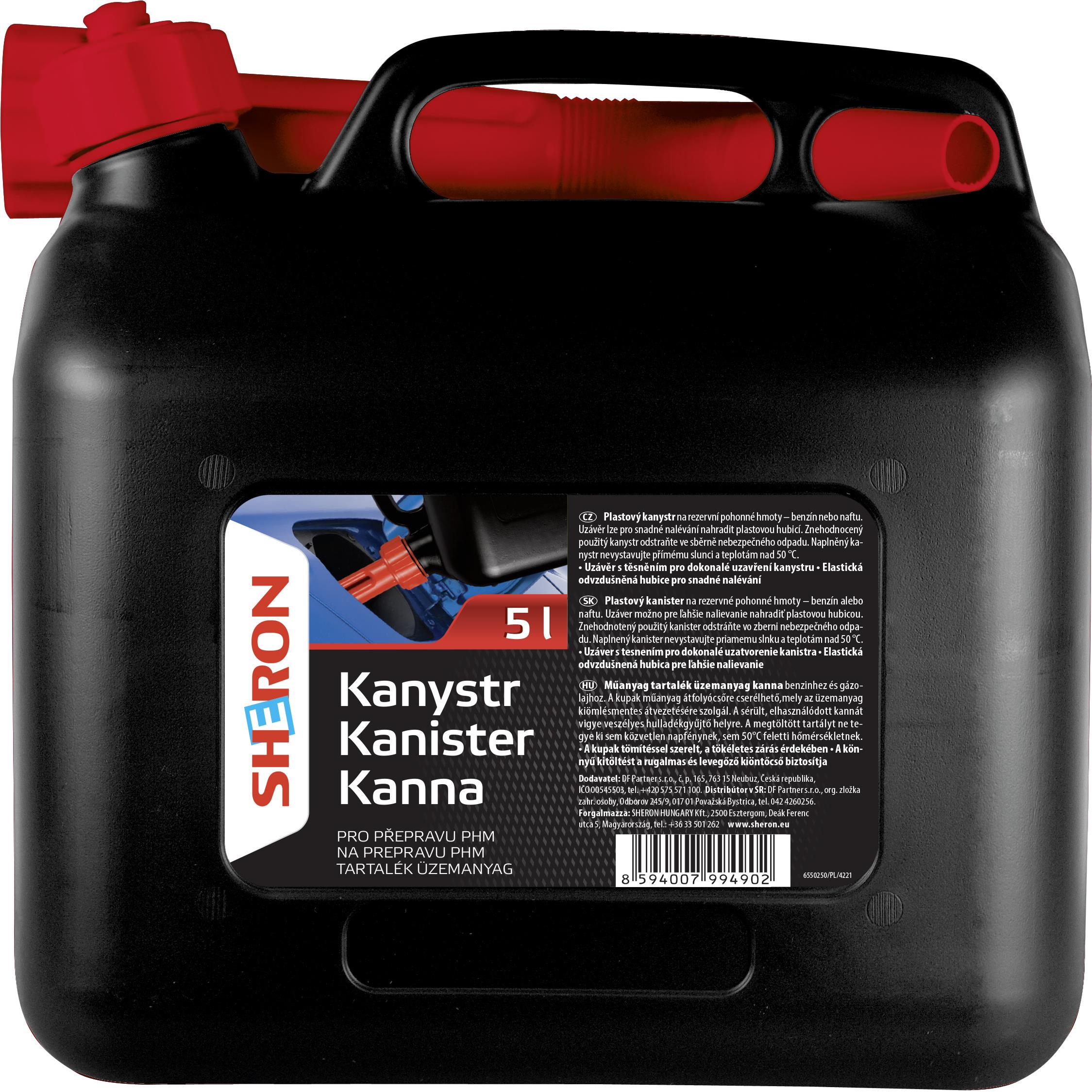 SHERON Kanystr na PHM 5 l černý