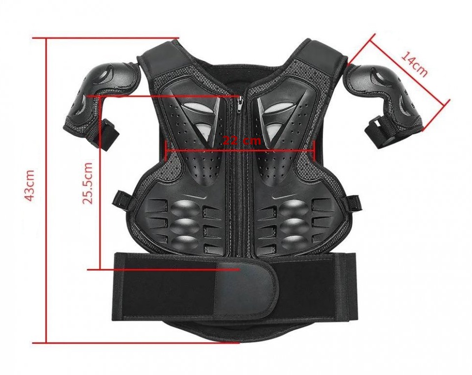 TXR Sada dětských chráničů černý