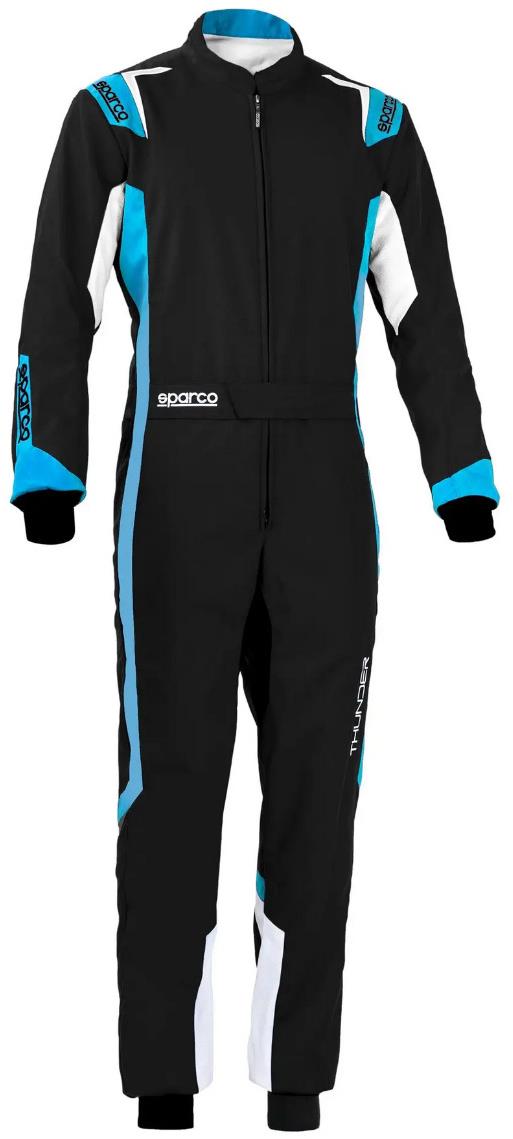 Sparco Kartingová kombinéza Thunder, homologace FIA, barva černo/modrá, vel. XL