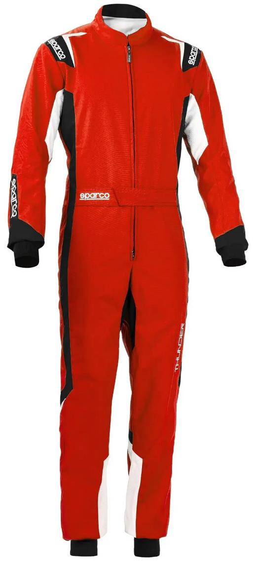 Sparco Kartingová kombinéza Thunder, homologace FIA, barva červeno/černá, vel. XXL
